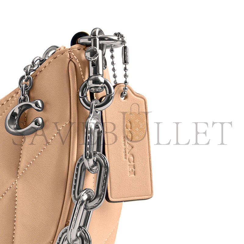 C0a*h mira quilted shoulder bag in leather (24*15*6cm)